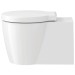 DU WC-Sitz Starck 1 mit SoftClose Scharnierwelle edelstahl, weiß