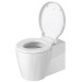 DU WC-Sitz Starck 1 mit SoftClose Scharnierwelle edelstahl, weiß