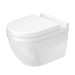 DU Wand-WC Set Starck 3, rimless, Weiß Tiefspüler, Durafix u.WC-Sitz m.Absenk.