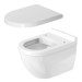 DU Wand-WC Set Starck 3, rimless, Weiß Tiefspüler, Durafix u.WC-Sitz m.Absenk.