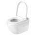 DU Wand-WC Set Starck 3, rimless, Weiß Tiefspüler, Durafix u.WC-Sitz m.Absenk.