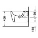 DU Wand-Bidet ME by Starck 480 mm mit ÜL , mit HLB, 1 HL, weiß,Durashield