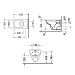 DU WWC-Set D-Code, rimless, Durafix TS,weiß, inkl.WC-Sitz m.Absenkautomatik