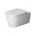 Duravit Wand-WC ME by Starck 570 mm Tiefspüler, Durafix, weiß HygieneGlaze
