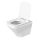 DU Wand-WC Set DuraStyle Weiß, rimless Tiefspüler inkl.WC-Sitz m.Absenkautom.