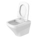 DU Wand-WC Set DuraStyle Weiß, rimless Tiefspüler inkl.WC-Sitz m.Absenkautom.