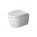 Duravit Wand WC-Set ME by STARCK, Rimless,Durafix TS, weiß, inkl. WC-Sitz mit Absenkautom.