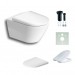 Duravit D-Neo wandhängendes Tiefspül-WC rimless, Wondergliss, weiß 25770900001