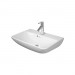 Duravit Waschtisch Compact ME by Starck 600mm mit Überlauf, mit HLB, 1 Hahnloch, WonderGliss