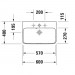 Duravit Waschtisch Compact ME by Starck 600mm mit Überlauf, mit HLB, 1 Hahnloch, WonderGliss