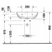 Duravit Waschtisch Compact ME by Starck 600mm mit Überlauf, mit HLB, 1 Hahnloch, WonderGliss