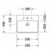 Duravit Waschtisch ME by Starck 550 mm mit Überlauf, mit HLB, 1 Hahnloch, weiß