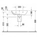 Duravit Waschtisch ME by Starck 650 mm mit Überlauf, mit HLB, 1 Hahnloch, weiß