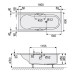 Duscholux ANCONA Vario 242 1800x800x45 Rechteckwanne Weiss 603242