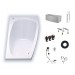 Duscholux PICCOLO 164 1600x750/500x450 Kleinraumwanne Weiss 608164000001