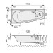Duscholux PICCOLO 173 1750x750/500x450 Kleinraumwanne Weiss 608173000001