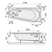 Duscholux PICCOLO 174 1750x750/500x470 Kleinraumwanne Weiss 608174000001