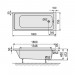Duscholux Prime-Line 1800x750x450 Rechteck Badewanne weiß 615261000001