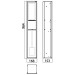 emco asis Gäste-WC-Modul (150) UP, 964mm, o.EB-Rahmen, alu/schwarz