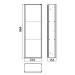 emco asis Schrank-Modul (300) UP, 964mm, o.EB-Rahmen, alu/schwarz