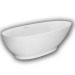 Freistehende Wanne Egg 1900 x 830 x 560 mm  Tiefe: 440 mm