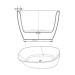 Freistehende Wanne Oval drain 1800 x 830 x 560 mm  Tiefe: 420 mm