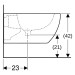 Geberit Acanto Wandbidet, mit Überlauf geschl. Form, T:53cm, weiß, KeraTect