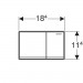 Geberit Betätigungsplatte Omega60, für 2-Mengen-Spülung, Glas Weiß