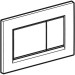 Geberit Betätigungsplatte Sigma30, für 2-Mengen-Spülung, Weiß / vergoldet / Weiß