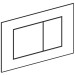 Geberit Sigma 40 BetPl., für 2-Mengen-Spülung Square, schwarzmatt/Etc