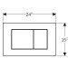 Geberit Sigma 40 BetPl., für 2-Mengen-Spülung Square, schwarzmatt/Etc