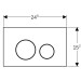 Geberit Sigma 40 BetPl., für 2-Mengen-Spülung Round, Glas, Lava