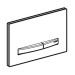 Geberit Betätigungsplatte Sigma50 für 2-Mengen-Spülung, Mustang Schiefer, Metallfarbe schwarzchrom