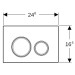 Geberit Betonplatten Sigma 21, für 2-Mengen-Spülung schwarzchrom, schwarz