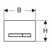 Geberit Betätigungsplatte Sigma50, für 2-Mengen-Spülung, Weiß