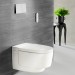 Geberit Sigma70 BetPl., für 2-Mengen-Spülung Edelstahl mattweiss lackiert