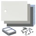 GEBERIT CleanFloor30 Duschfläche 1000 x 900 x 35 mm integriert, mit Dichtvlies, Mittelablauf, verschiedene Farben und Montagezubehör zur Auswahl