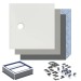GEBERIT CleanFloor30 Duschfläche 1200 x 1200 x 35 mm integriert, mit Dichtvlies, Mittelablauf, verschiedene Farben und Montagezubehör zur Auswahl