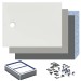 GEBERIT CleanFloor30 Duschfläche 1800 x 900 x 35 mm integriert, mit Dichtvlies, Mittelablauf, verschiedene Farben und Montagezubehör zur Auswahl