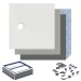 GEBERIT CleanFloor30 Duschfläche 800 x 800 x 35 mm integriert, mit Dichtvlies, Mittelablauf, verschiedene Farben und Montagezubehör zur Auswahl 