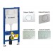 Geberit Duofix Basic UP100 Element inkl. Wandanker  mit Delta UP-SPK 12 cm,  passende Betätigungsplatten zur Auswahl 458103001