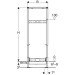 Geberit Duofix Element für Dusche 130cm mit Wandablauf Wandarmatur AP d40