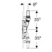 Geberit Duofix Element für Dusche 130cm mit Wandablauf Wandarmatur AP d40
