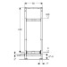 Geberit Duofix Element f. Dusche, 130cm mit W-Ablauf, W-Arm.AP, H: 65-90mm