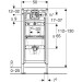 Geberit Duofix Element f. Urinal, 112-130 cm universell