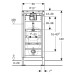 Geberit DuofixBasic Element f. Urinal, 130 cm universell, für Basic Urinal-Strg.