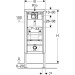 GE DuofixBasic Element für Urinal, 130cm Universal, Wandanker