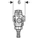 GE Typ 383 Füllventil, WA seitlich 3/8", Nippel aus Messing, für UP-SPK