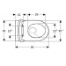 Geberit iCon Set SWC, Tiefsp., wandbündig geschl.,TurboFlush, WC-Sitz T:56cm, weiß