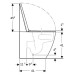 Geberit iCon Set SWC, Tiefsp., wandbündig geschl.,TurboFlush, WC-Sitz T:56cm, weiß